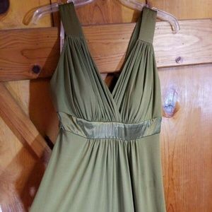 David's Bridal Long Jersey Dress SZ 6 Fern F13095